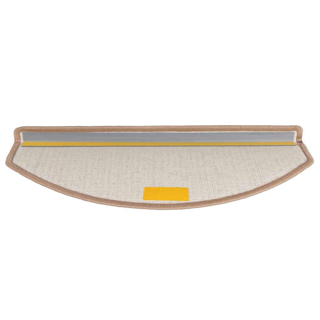 trappemåtter 15 stk. 65x24x4 cm lysebrune halvrunde store