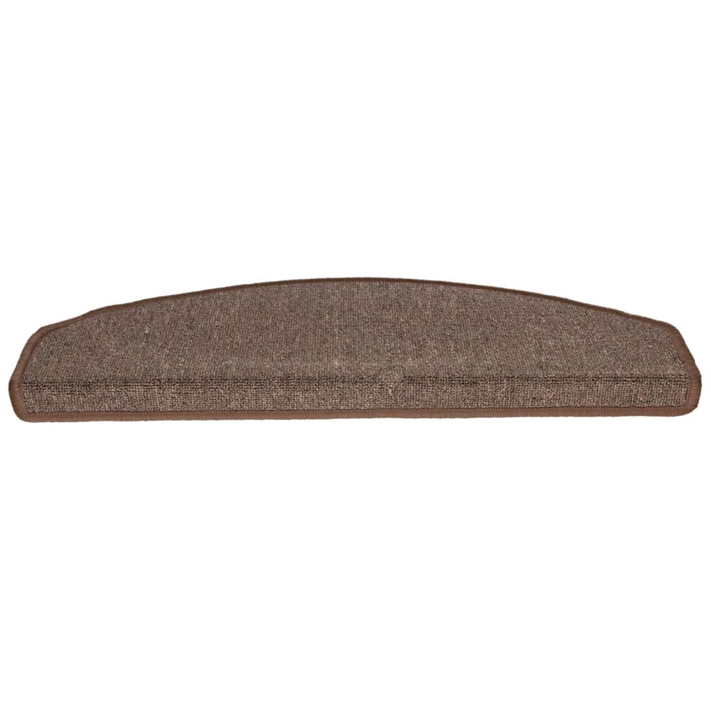 trappemåtter 15 stk. 65 x 24 x 4 cm kaffebrune halvrund store