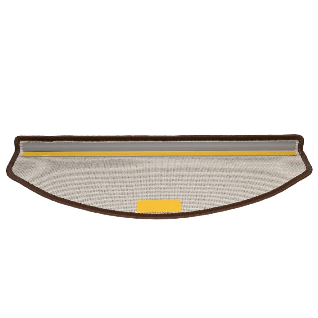 trappemåtter 15 stk. 65 x 24 x 4 cm kaffebrune halvrund store