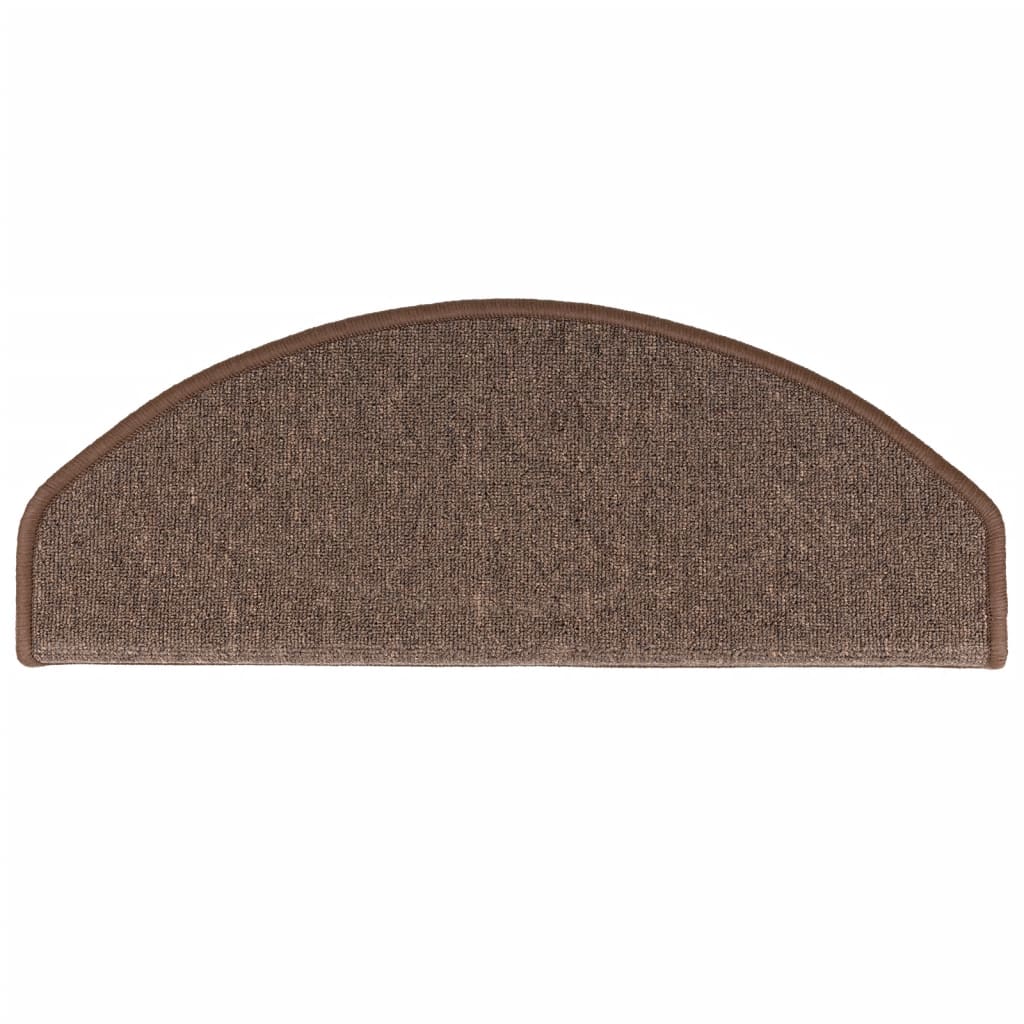 trappemåtter 15 stk. 65 x 24 x 4 cm kaffebrune halvrund store