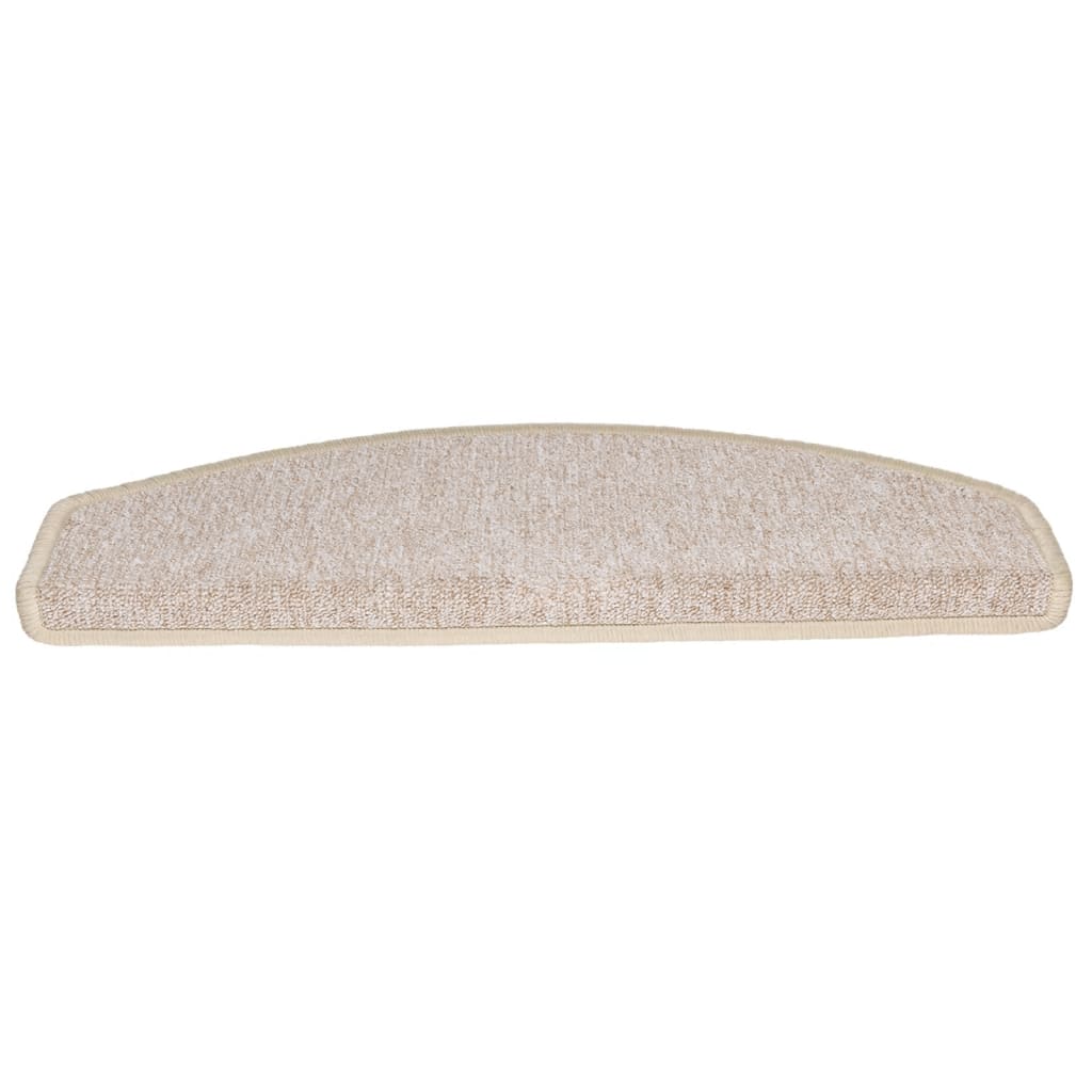 trappemåtter 15 stk. 65x24x4 cm taupe halvrund store