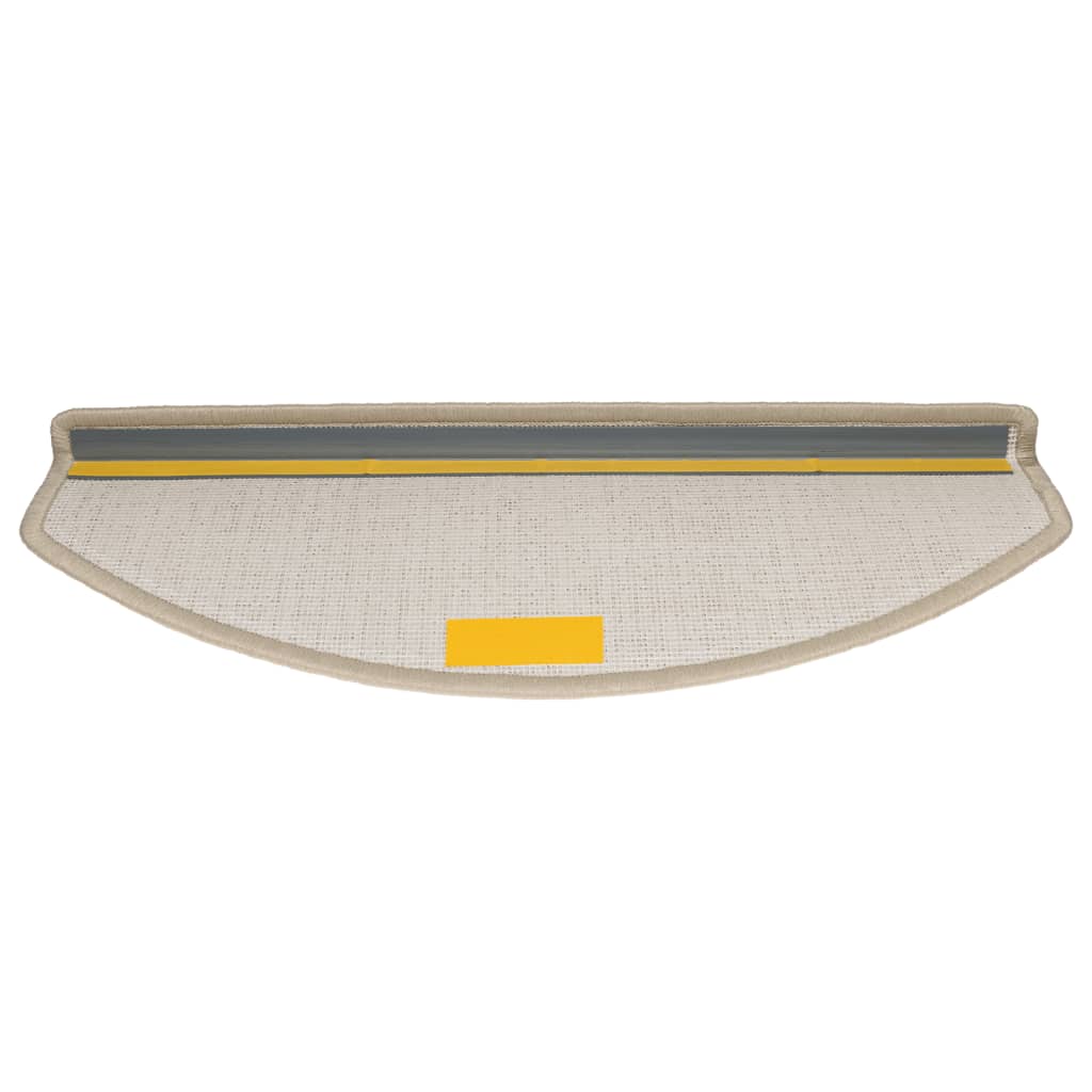 trappemåtter 15 stk. 65x24x4 cm taupe halvrund store