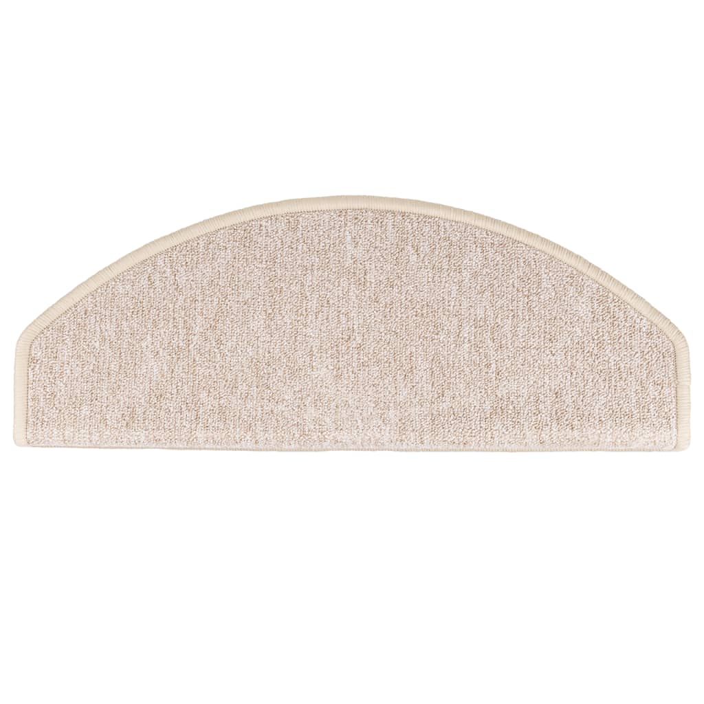 trappemåtter 15 stk. 65x24x4 cm taupe halvrund store