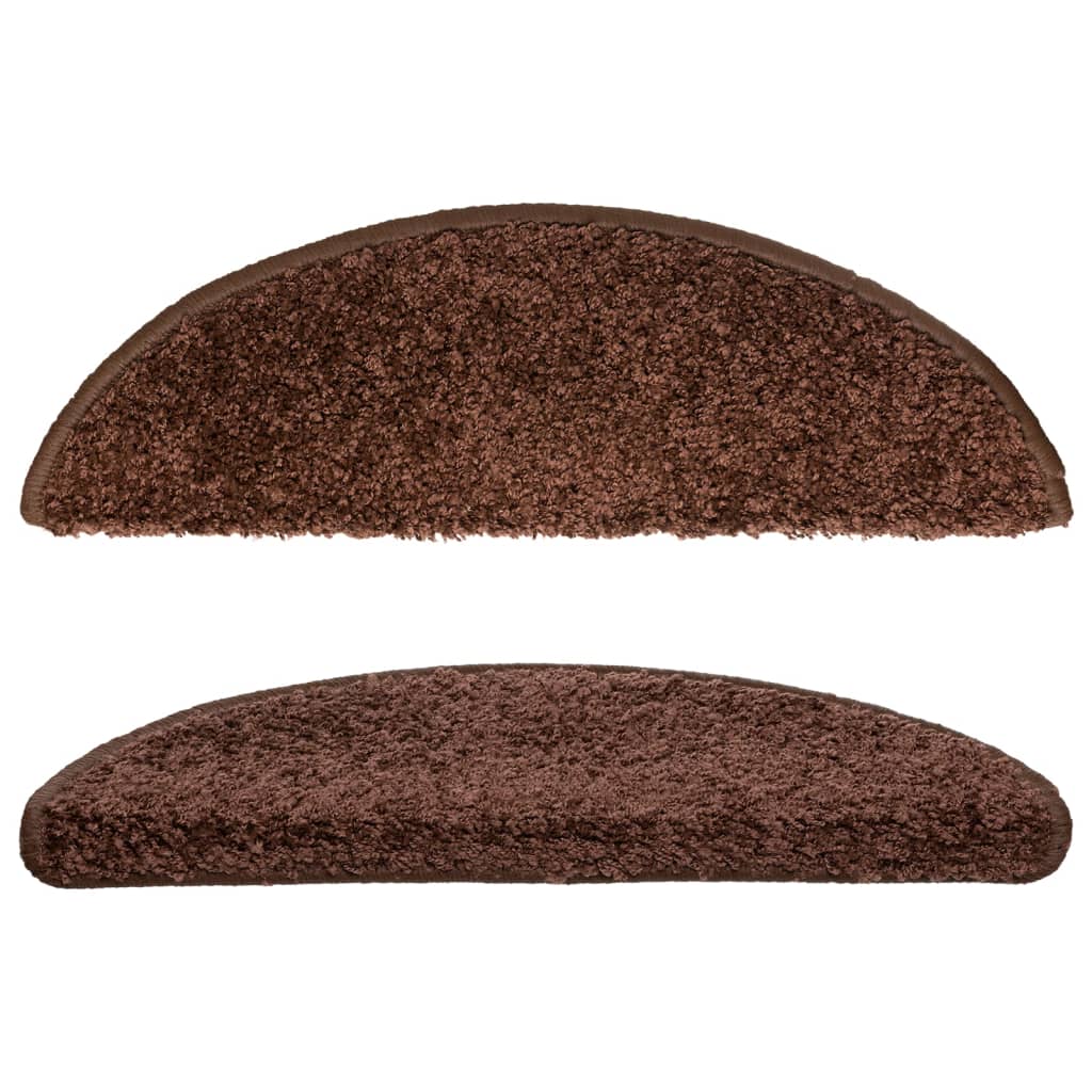 trappemåtter 15 stk. 56x17x3 cm brune halvrunde