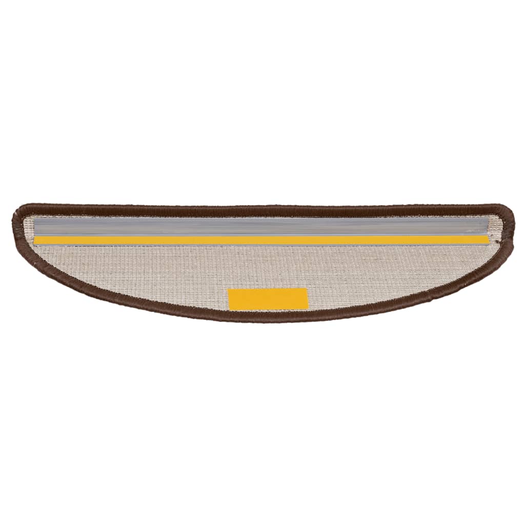 trappemåtter 15 stk. 56x17x3 cm brune halvrunde