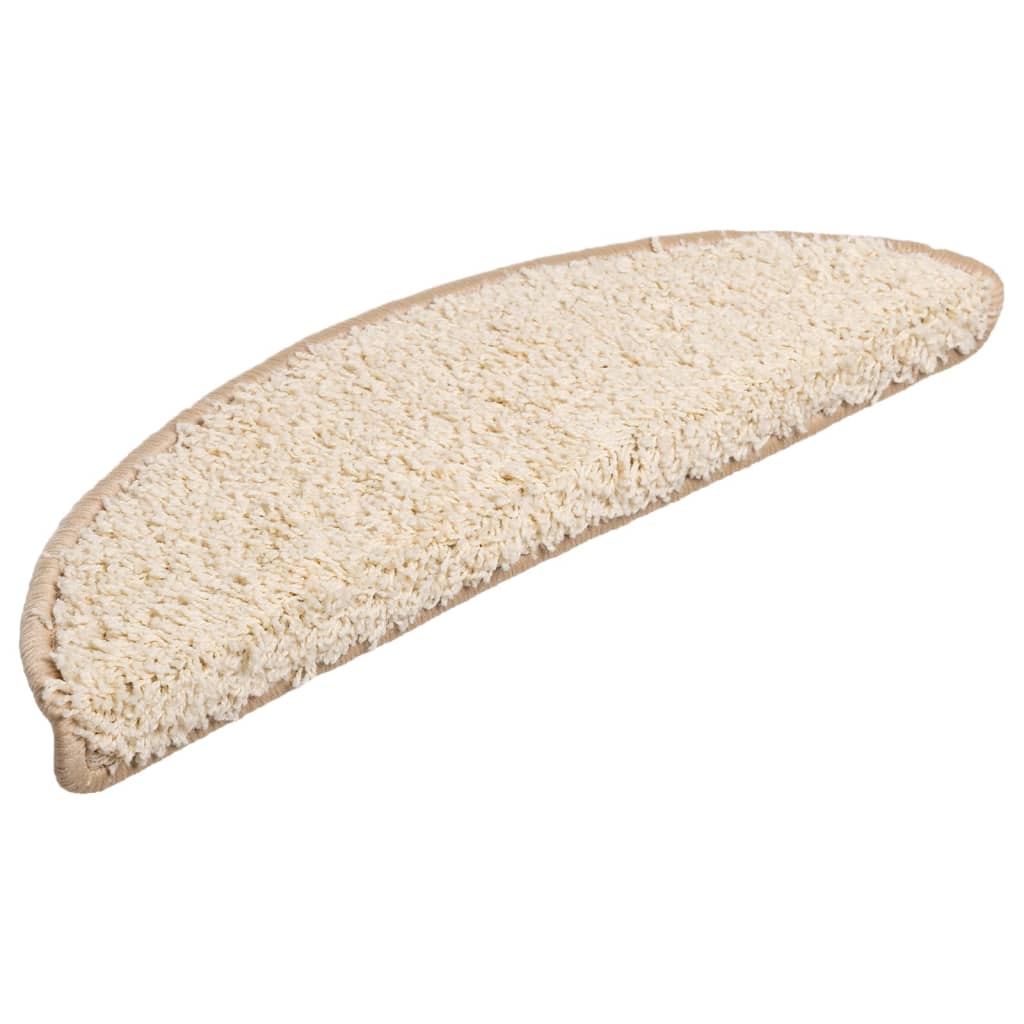 trappemåtter 15 stk. 56x17x3 cm cremefarvede halvrund
