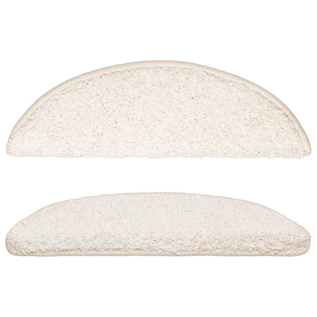 trappemåtter 15 stk. 56x17x3 cm hvide halvrunde