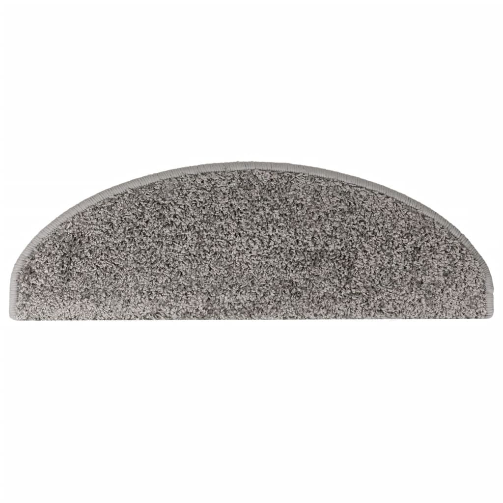 trappemåtter 15 stk. 65x21x4 cm grå halvrunde store