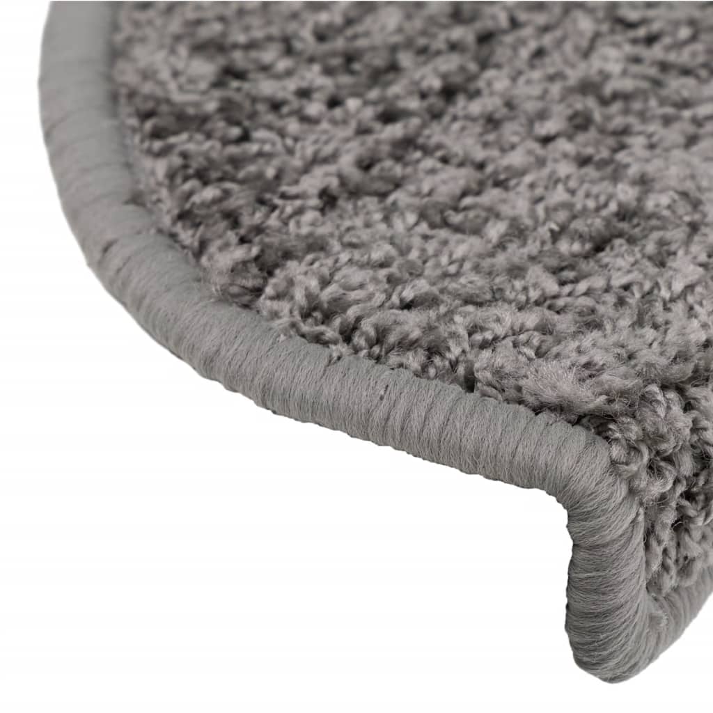 trappemåtter 15 stk. 65x21x4 cm grå halvrunde store