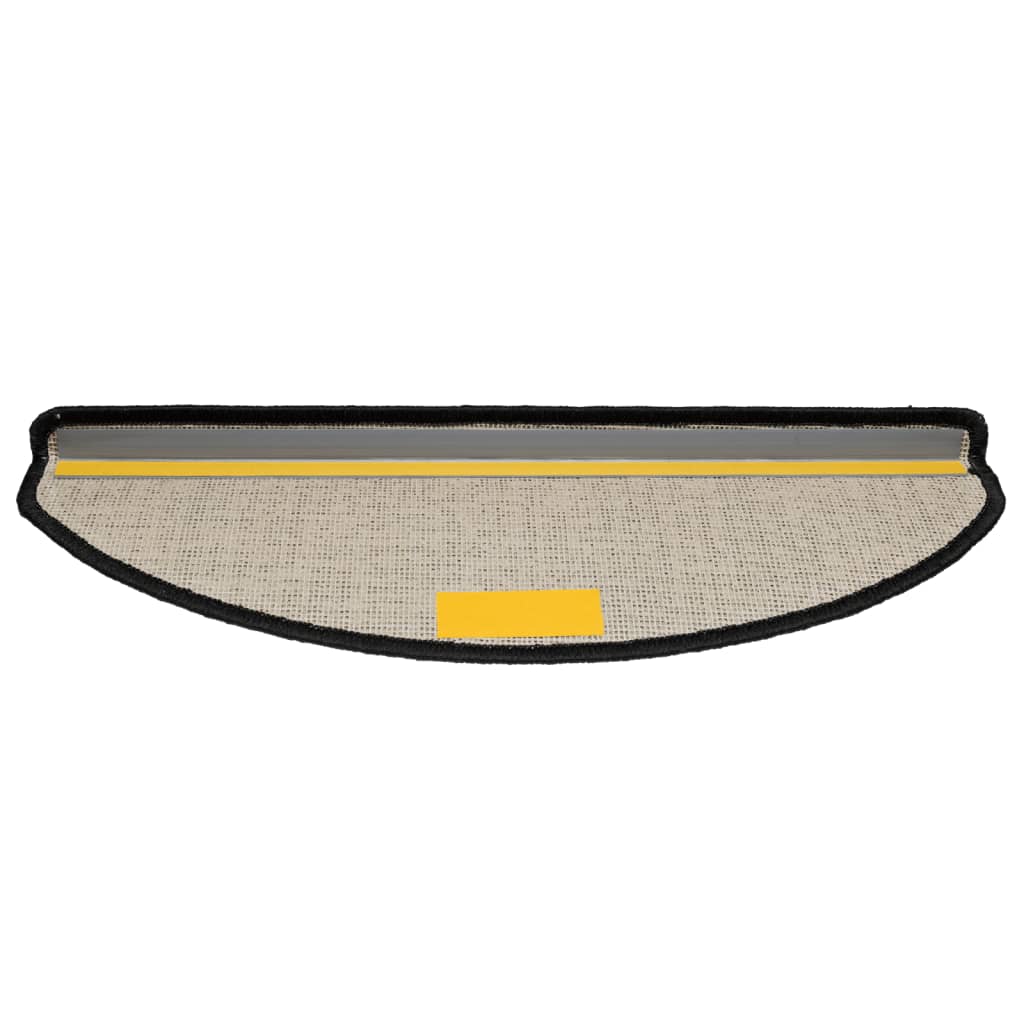 trappemåtter 15 stk. 65x21x4 cm sorte halvrunde store