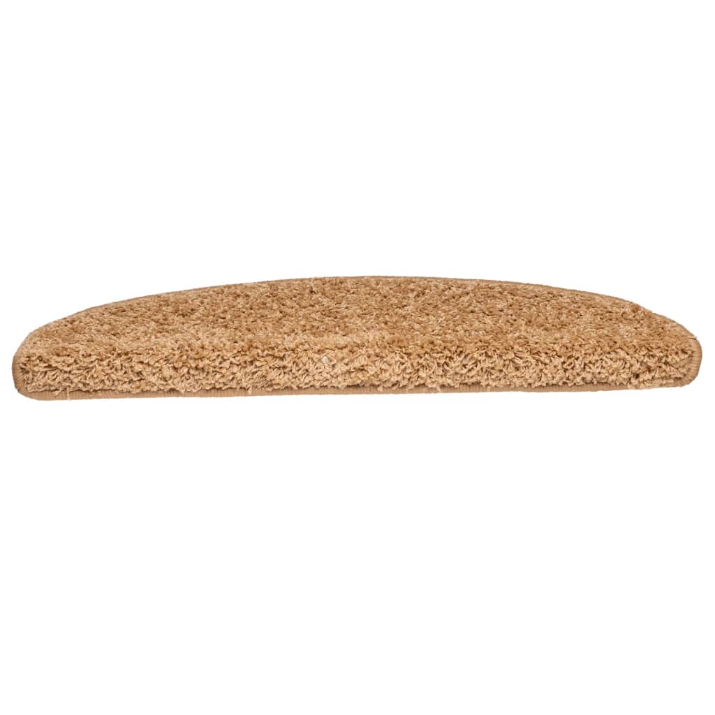 trappemåtter 15 stk. 65x21x4 cm beige halvrunde store