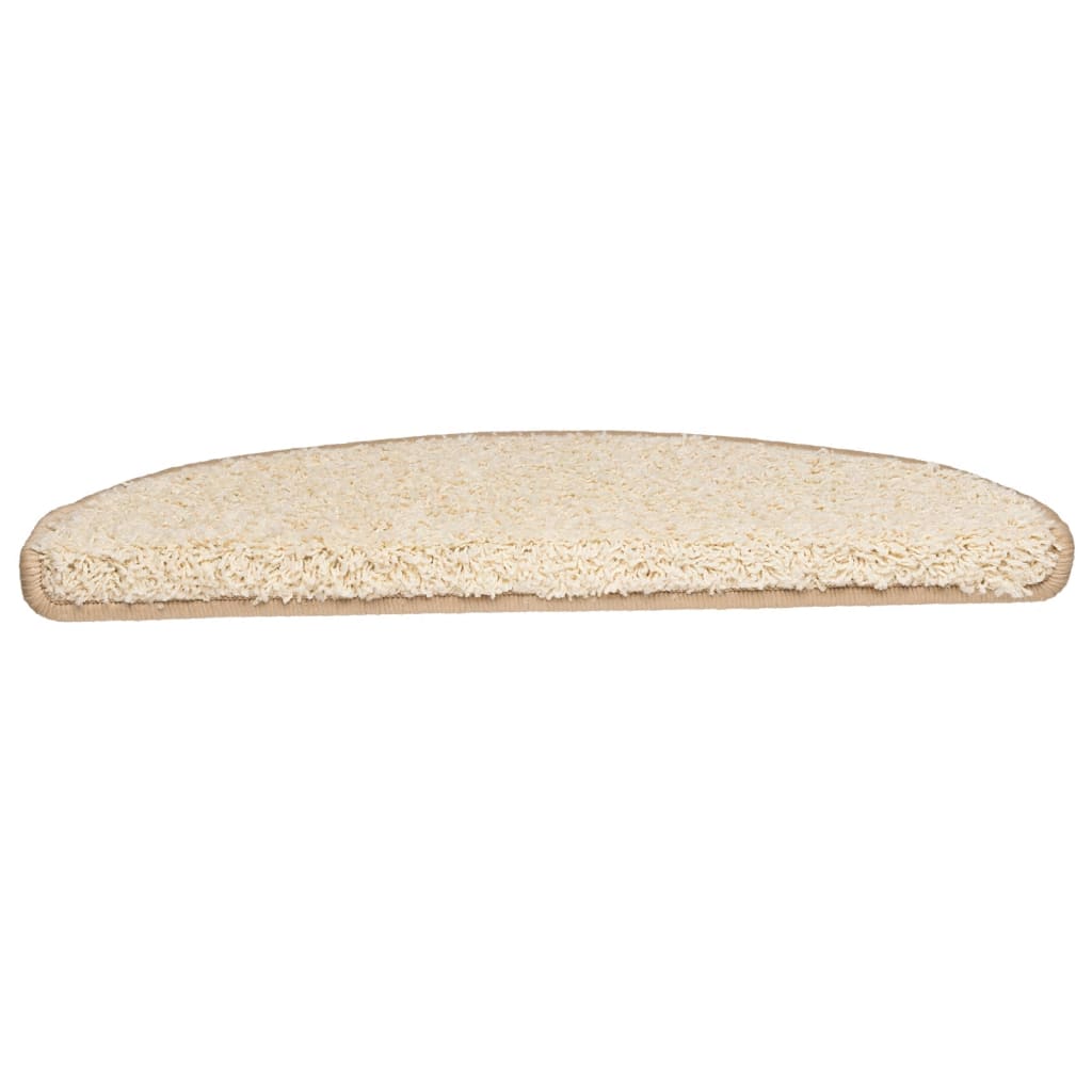 trappemåtter 15 stk. 65x21x4 cm cremefarvede halvrund store