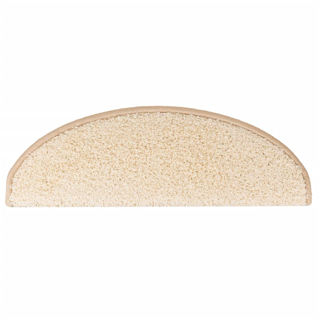 trappemåtter 15 stk. 65x21x4 cm cremefarvede halvrund store