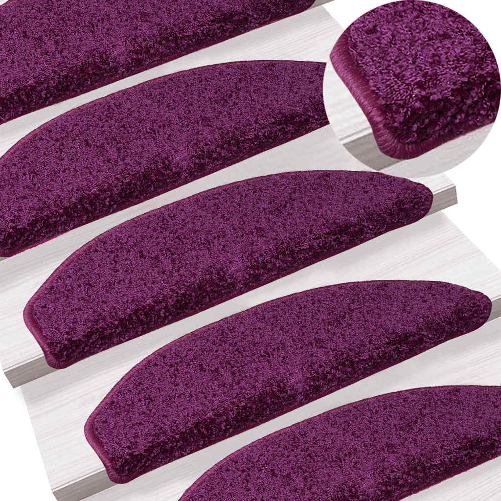 trappemåtter 15 stk. 65x21x4 cm violet halvrund stor
