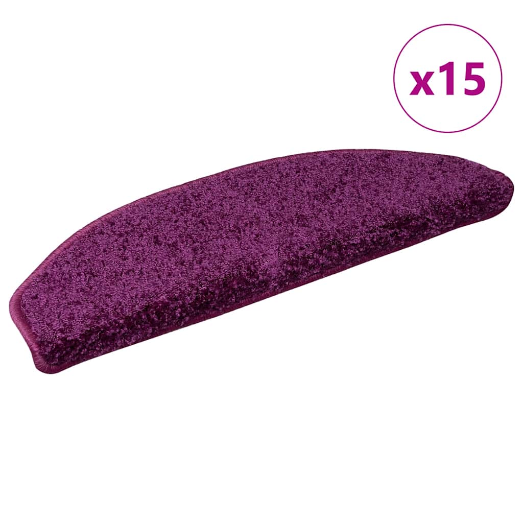 trappemåtter 15 stk. 65x21x4 cm violet halvrund stor