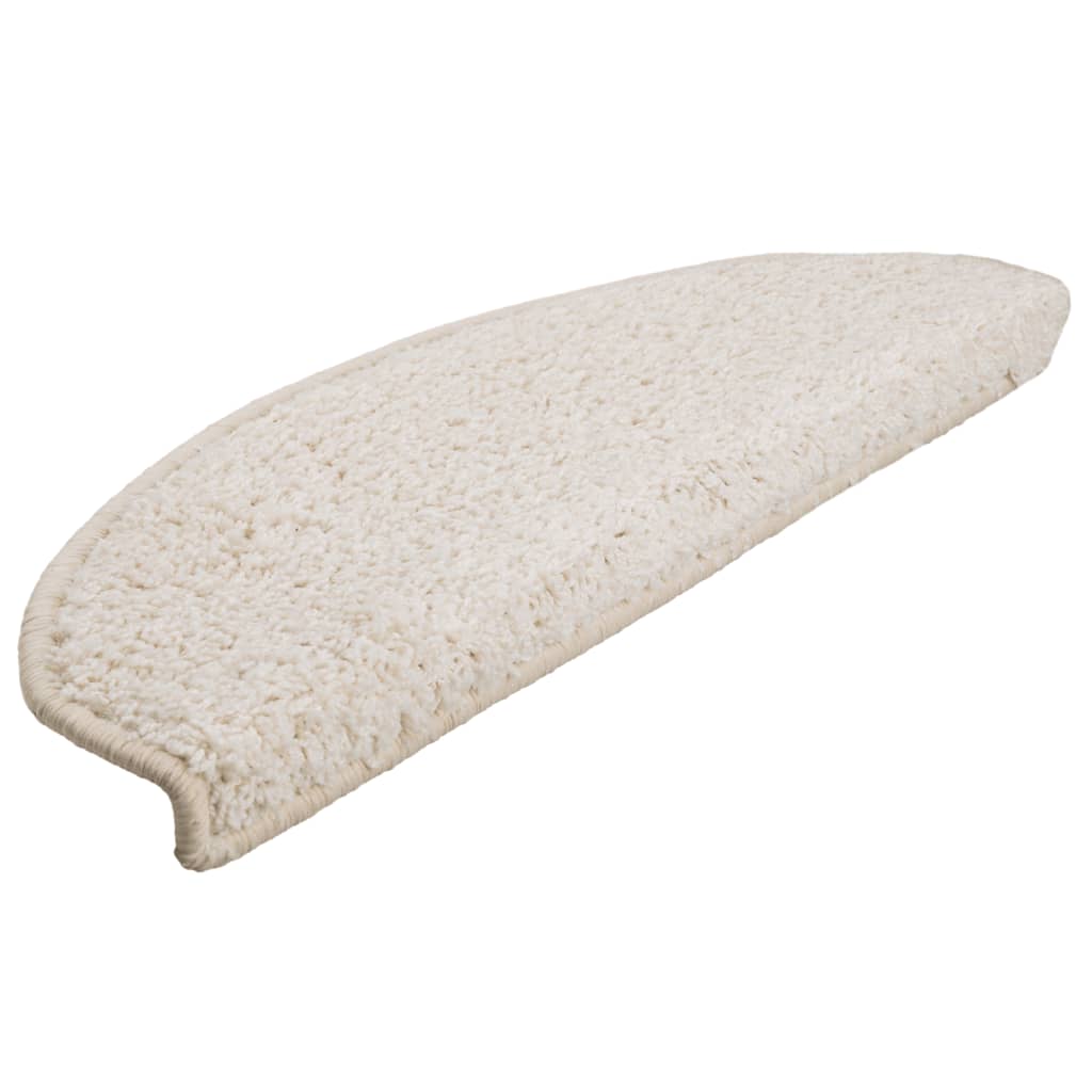 trappemåtter 15 stk. 65x21x4 cm hvide halvrunde store