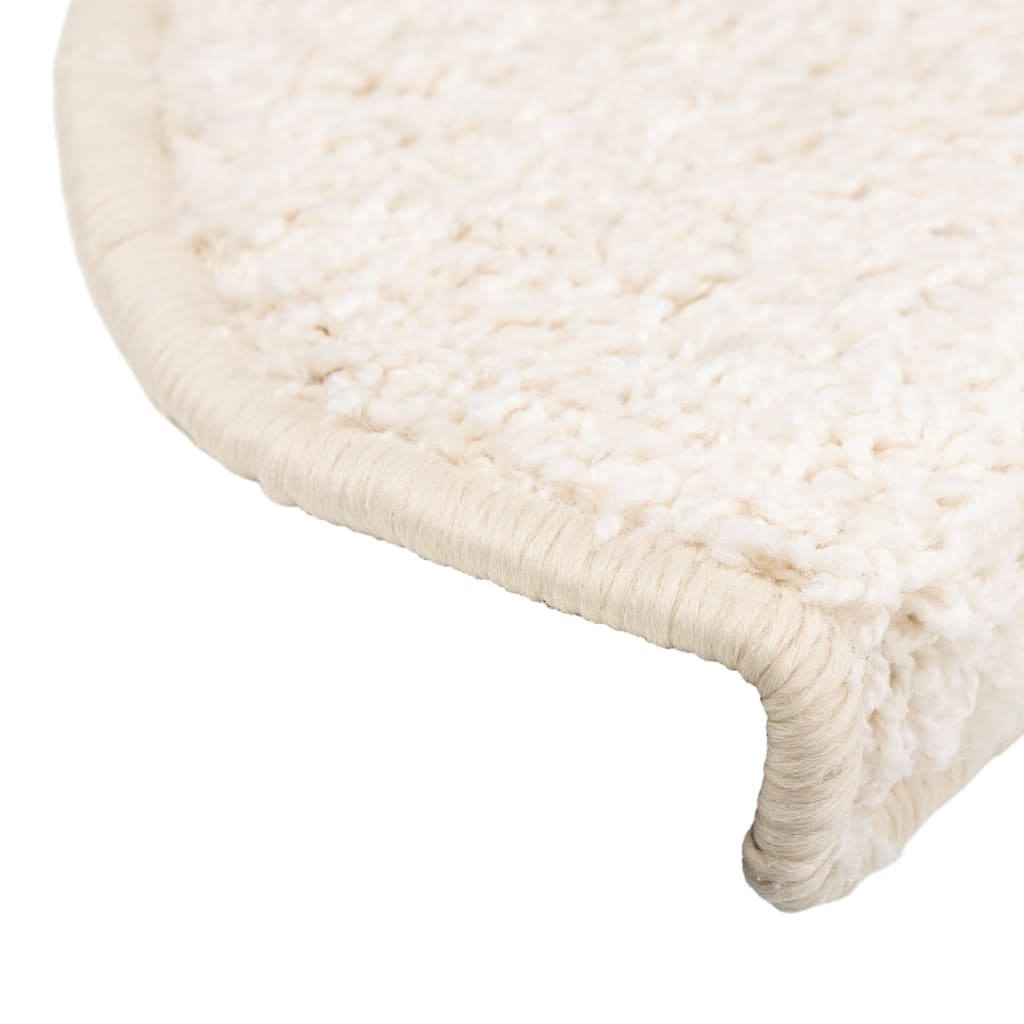 trappemåtter 15 stk. 65x21x4 cm hvide halvrunde store