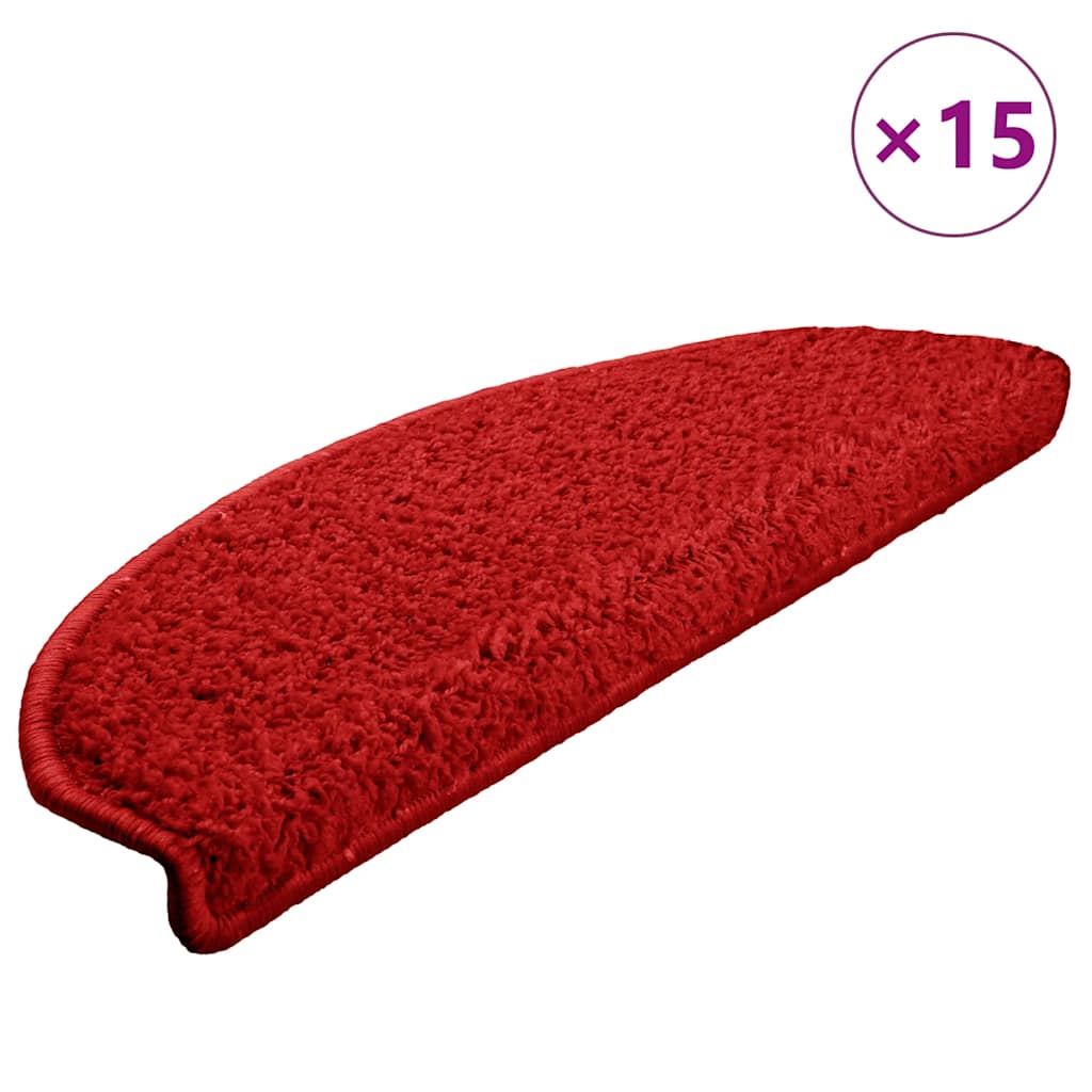 trappemåtter 15 stk. 65x21x4 cm røde halvrund store