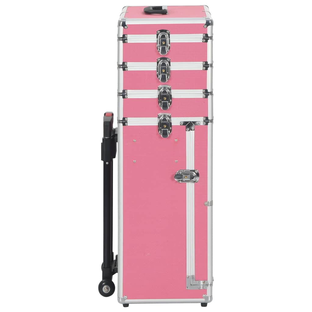 makeupkuffert aluminium pink