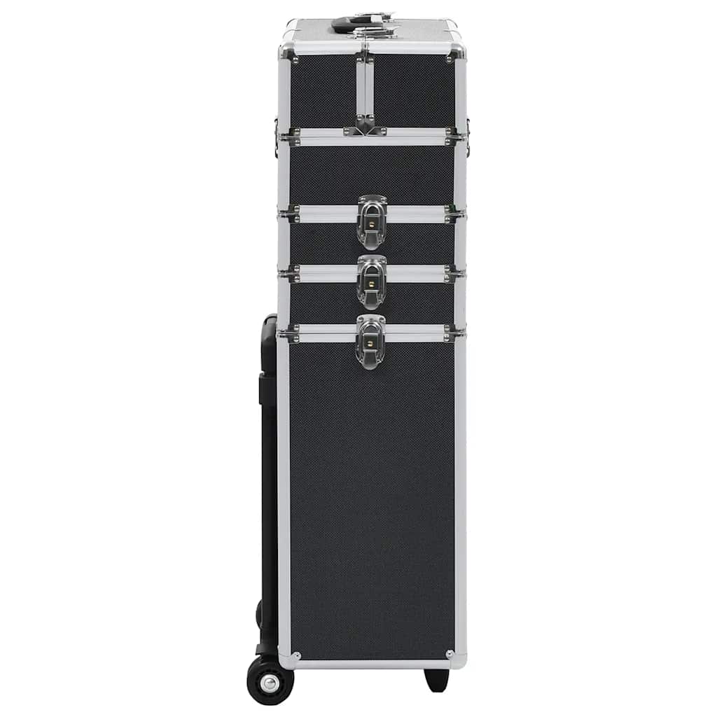 makeupkuffert aluminium sort