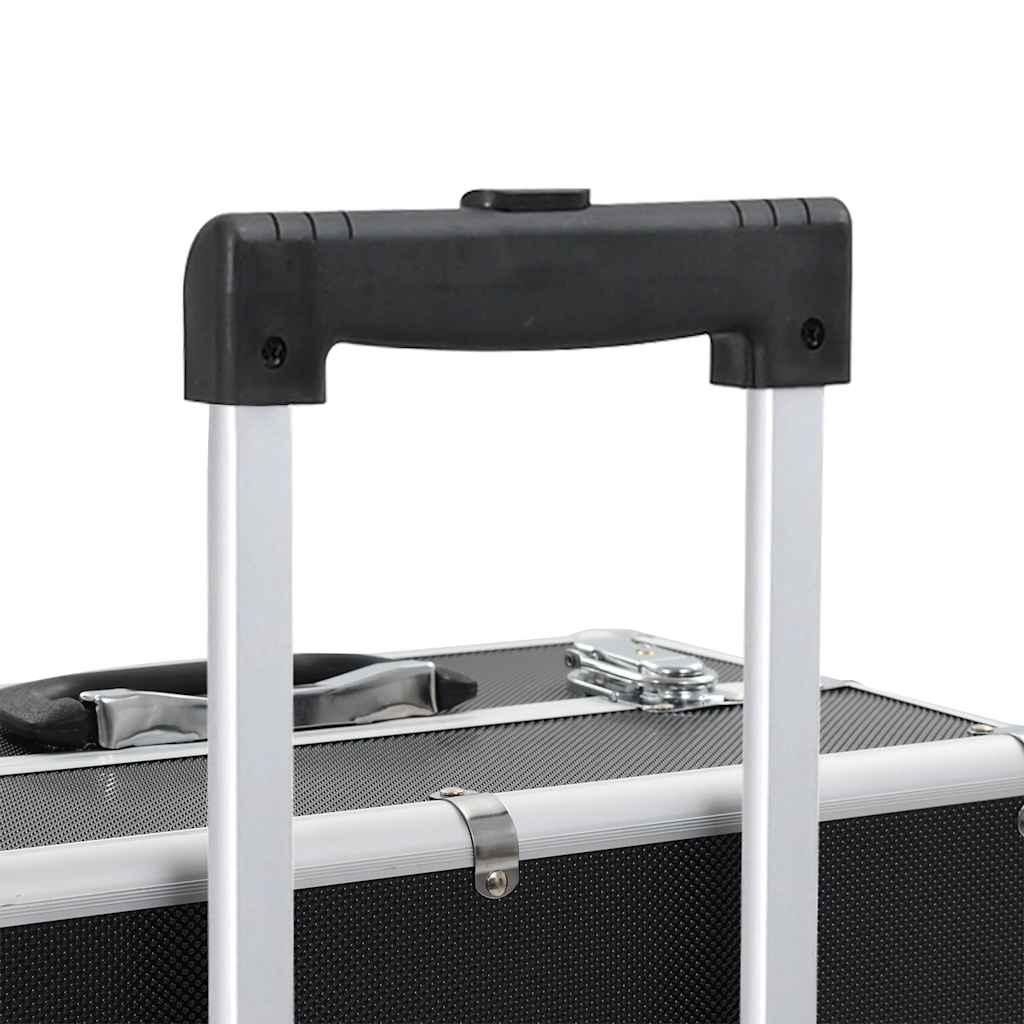 makeupkuffert aluminium sort