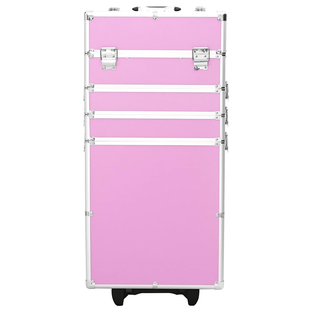 makeupkuffert aluminium pink