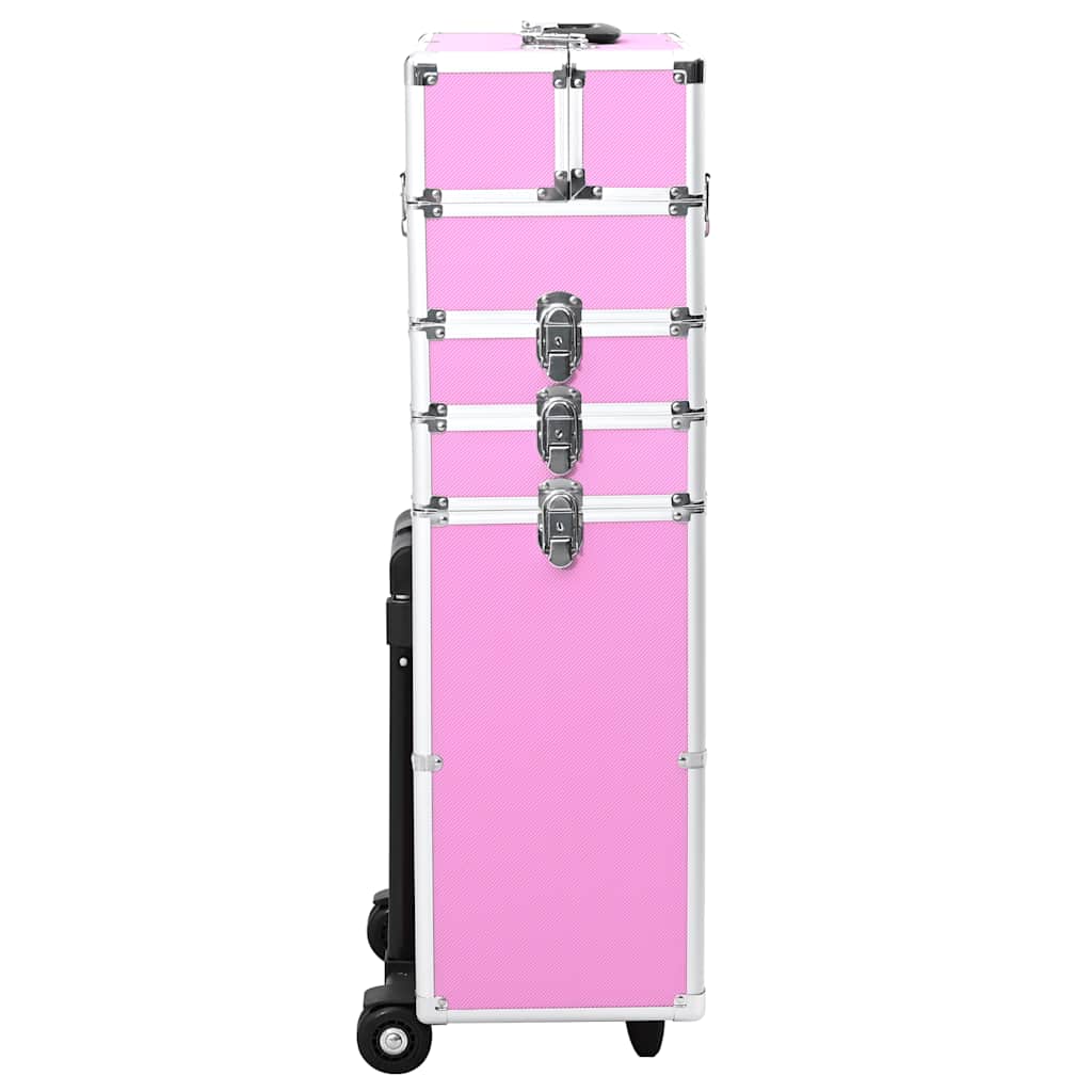 makeupkuffert aluminium pink