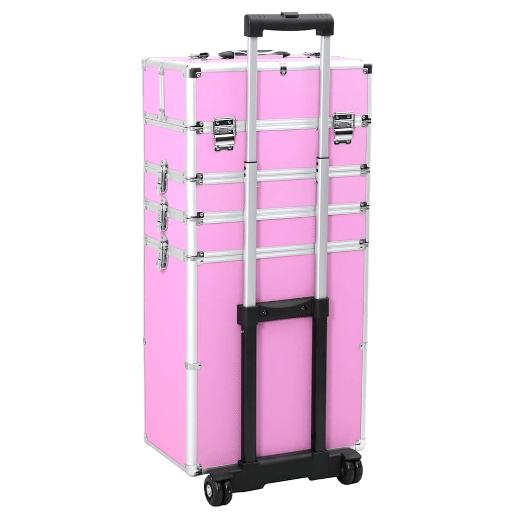 makeupkuffert aluminium pink