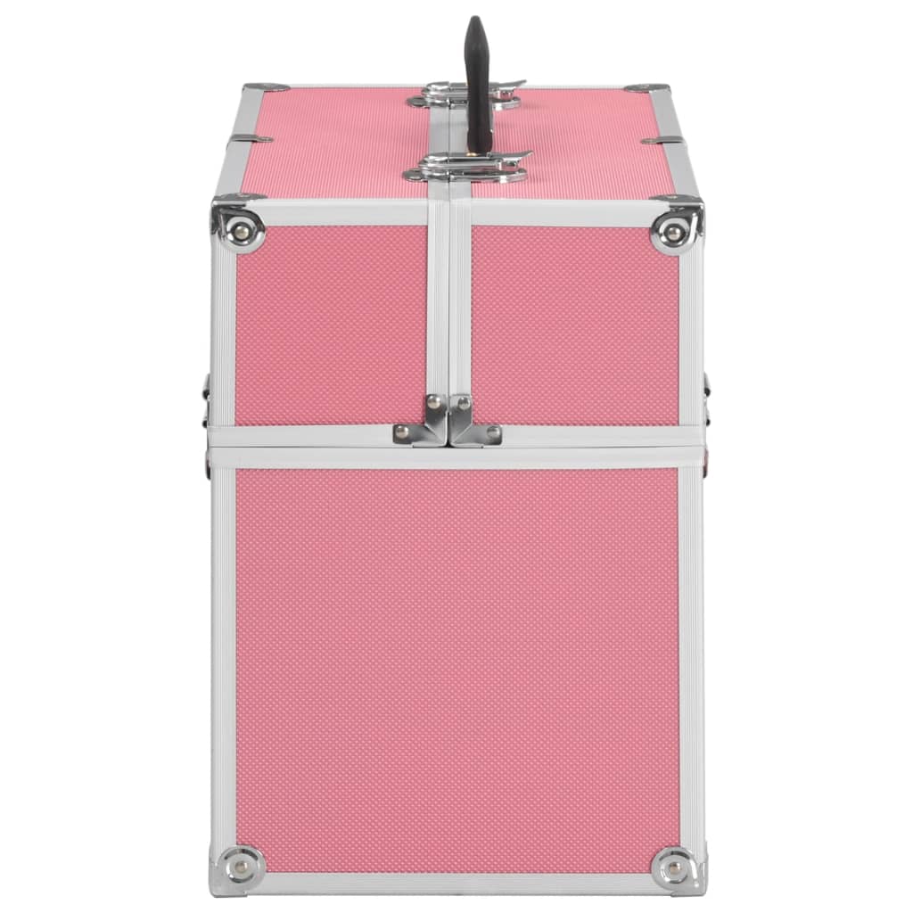 makeupkuffert 38x23x34 cm pink aluminium