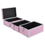 makeupkuffert 37 x 24 x 40 cm pink aluminium