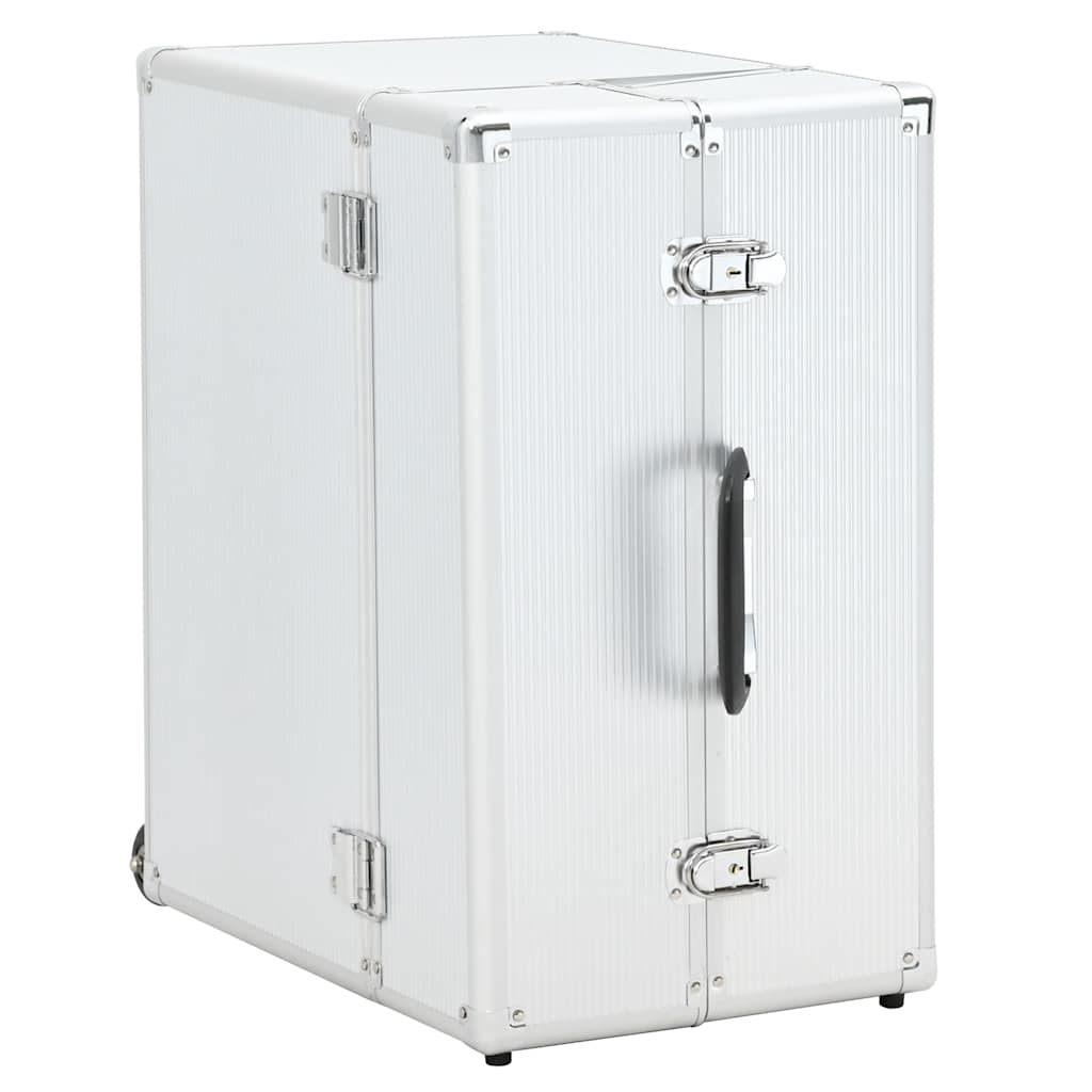 kuffert 47 x 39 x 27 cm sølvfarvet aluminium