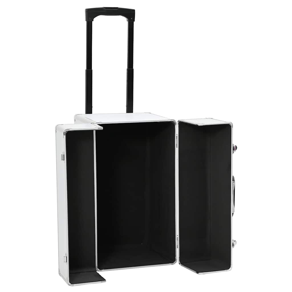 kuffert 47 x 39 x 27 cm sølvfarvet aluminium