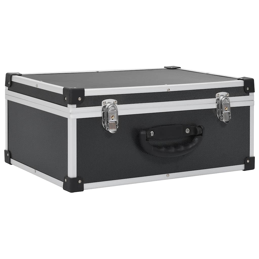 CD-kasse til 60 CD'er aluminium ABS sort