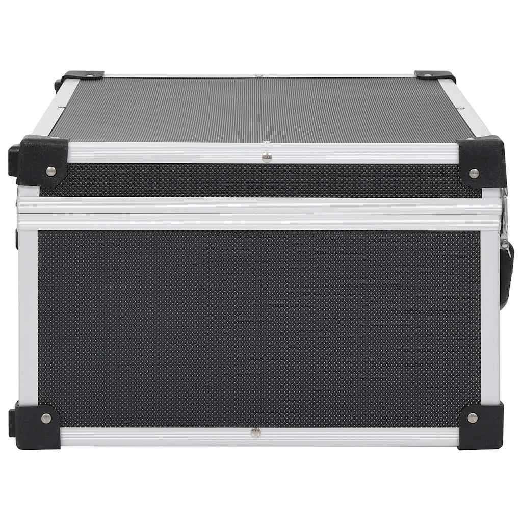 CD-kasse til 60 CD'er aluminium ABS sort