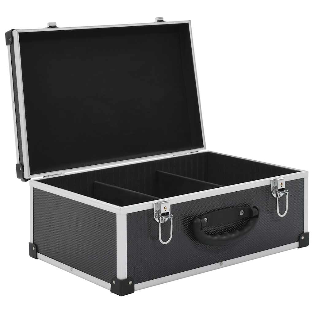 CD-kasse til 60 CD'er aluminium ABS sort