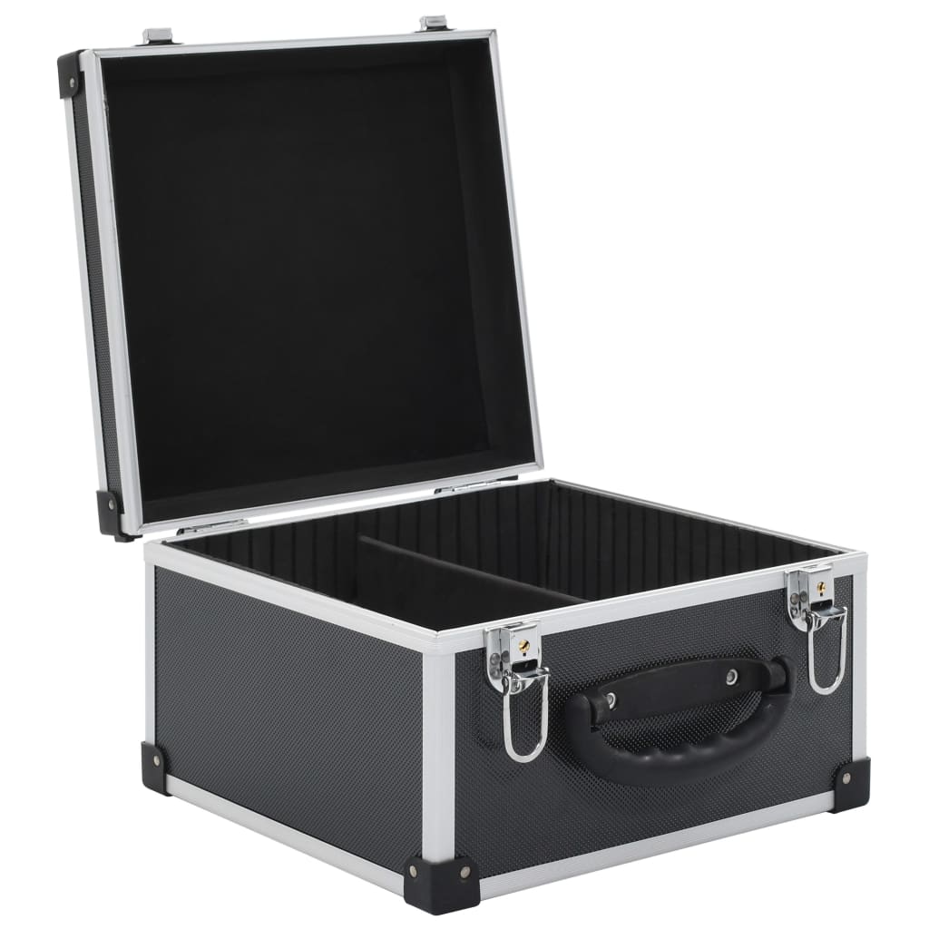 CD-kasse til 40 CD'er aluminium ABS sort