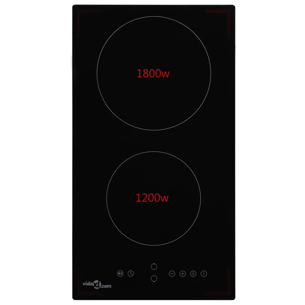 keramisk kogeplade med 2 brændere Touch Control 3000 W
