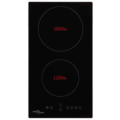 keramisk kogeplade med 2 brændere Touch Control 3000 W