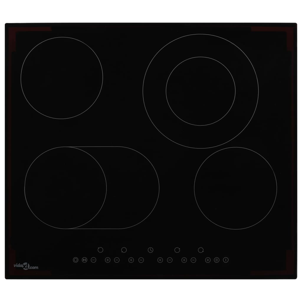 keramisk kogeplade med 4 varmezoner touch-panel 6600 W