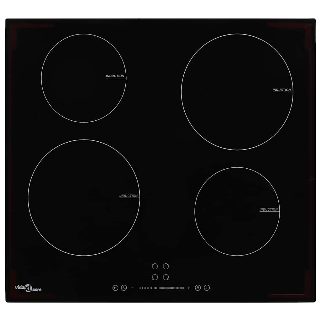 induktionskogeplade med 4 brændere Touch Control glas 7000 W