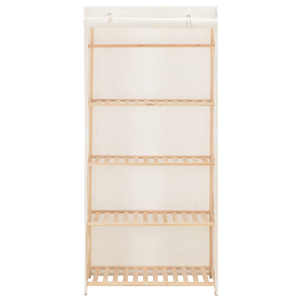 klædeskab 79x40x170 cm stof hvid