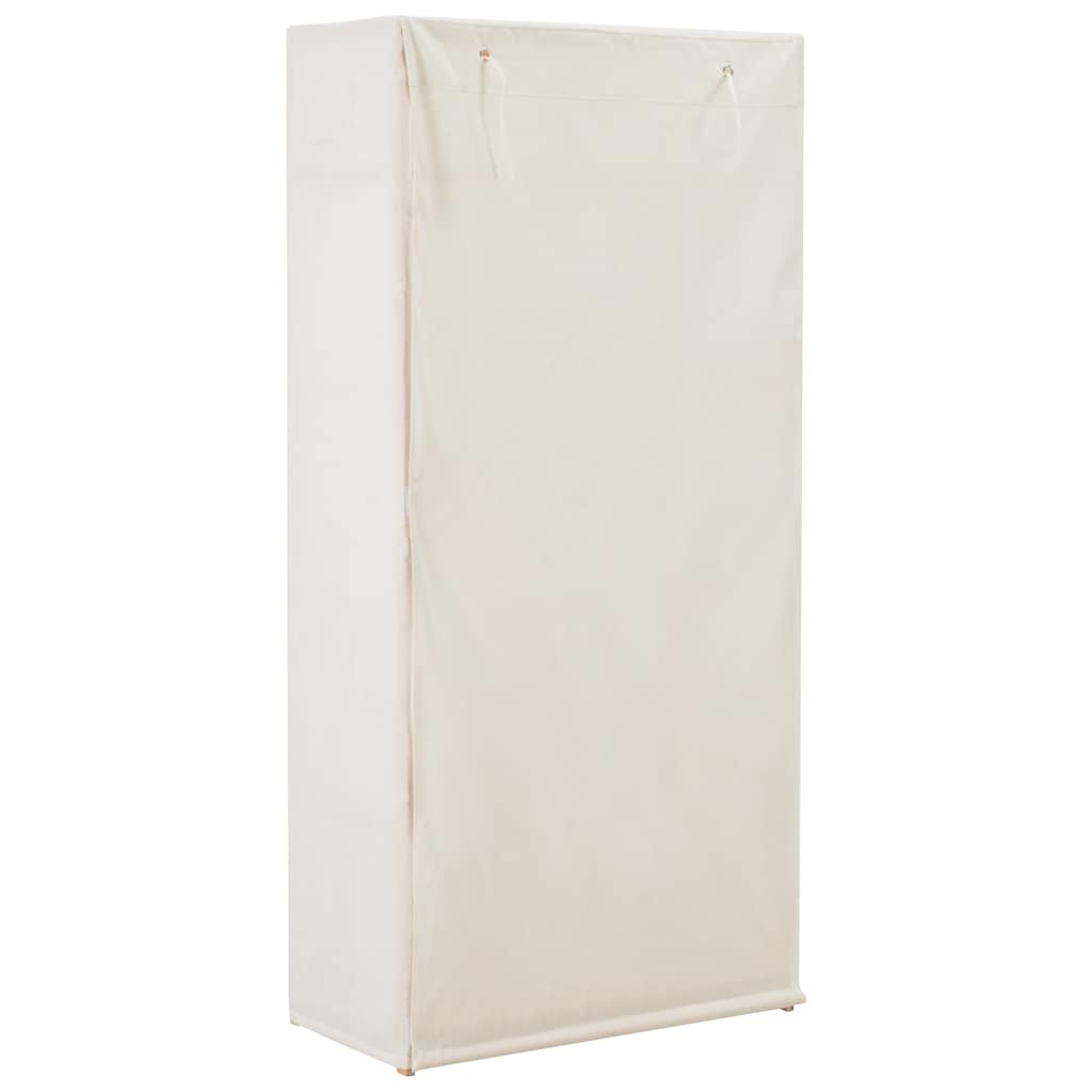 klædeskab 79 x 40 x 170 cm stof hvid
