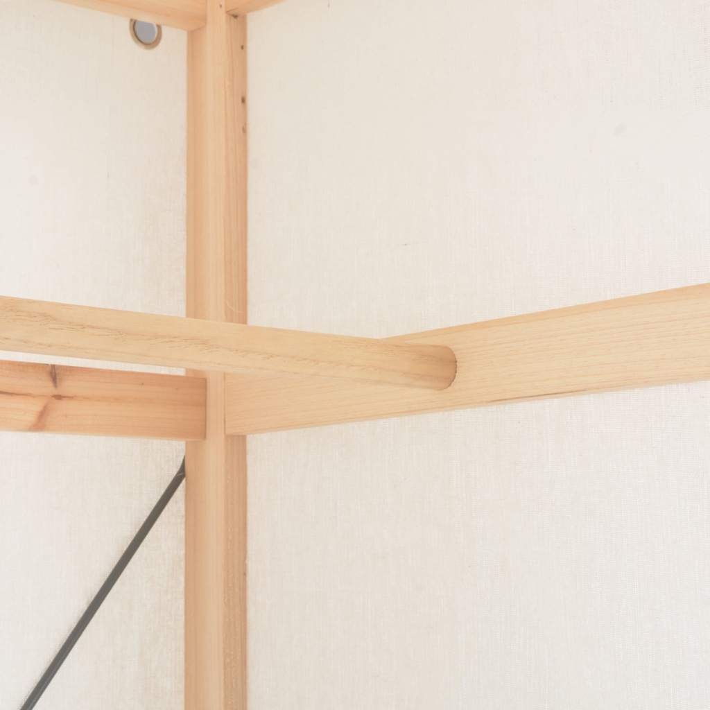 klædeskab 79 x 40 x 170 cm stof hvid