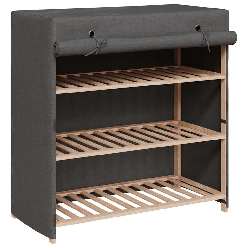 skoskab med overtræk 79 x 40 x 80 cm stof grå