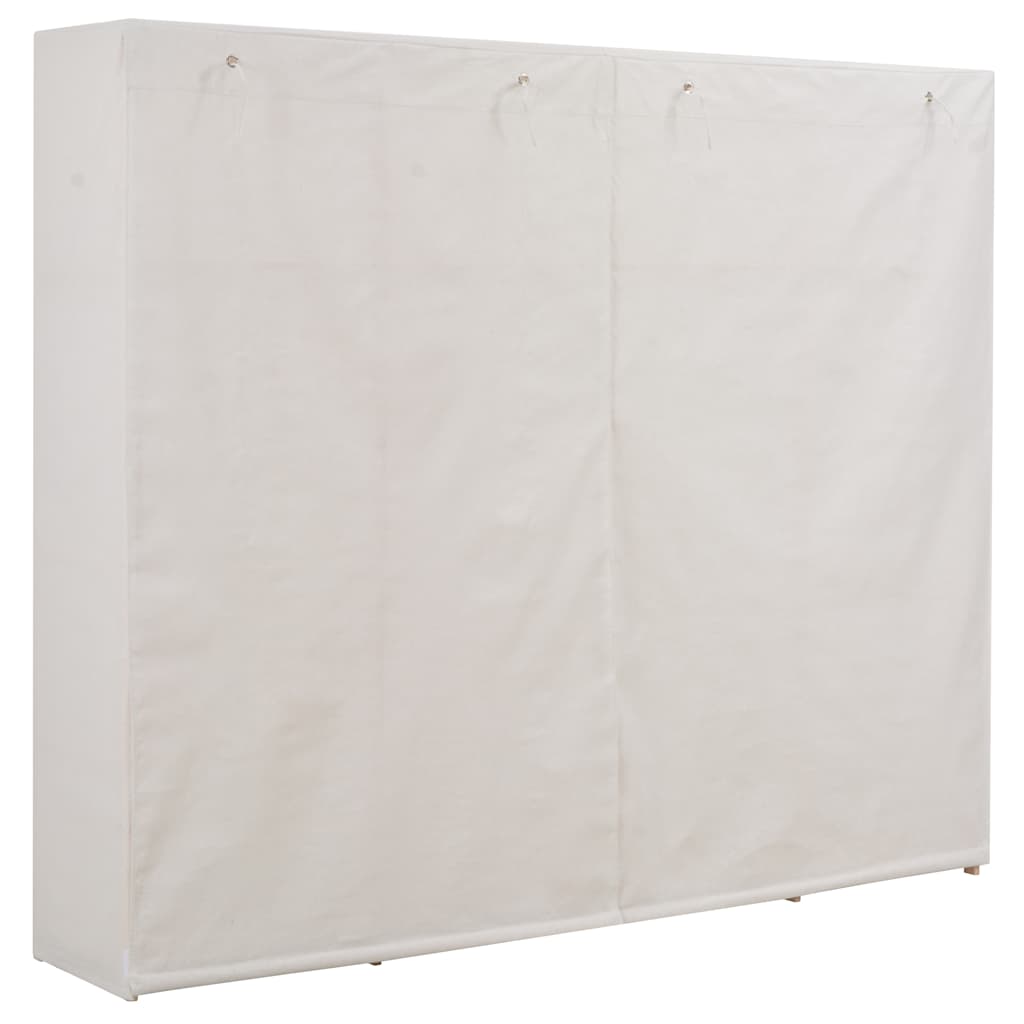 klædeskab 200 x 40 x 170 cm stof hvid