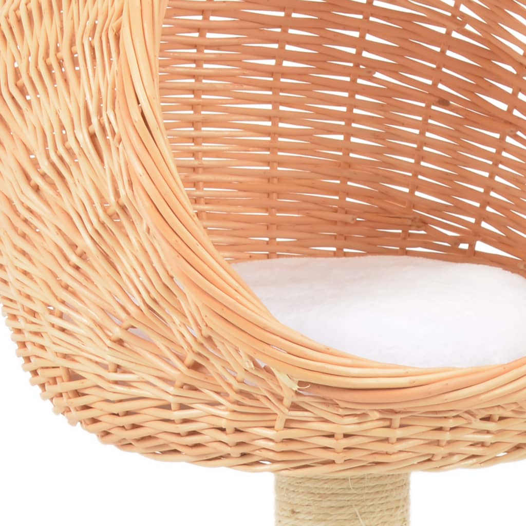 kradsetræ til katte med sisalkradsestolpe naturligt piletræ