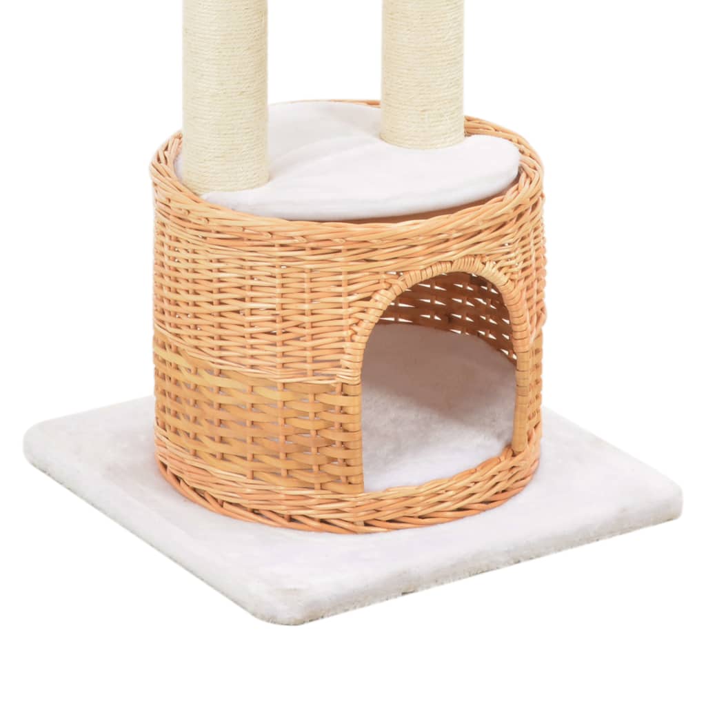 kradsetræ til katte med sisalkradsestolpe naturligt piletræ