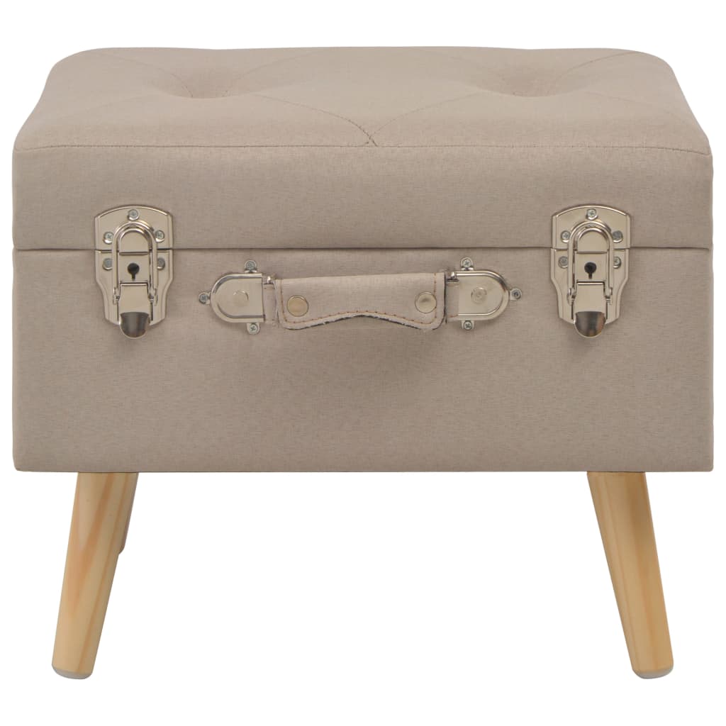 opbevaringstaburetter 3 stk. stof beige