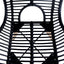 spisebordsstole 6 stk. naturligt rattan sort