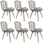 spisebordsstole 6 stk. naturligt rattan brun